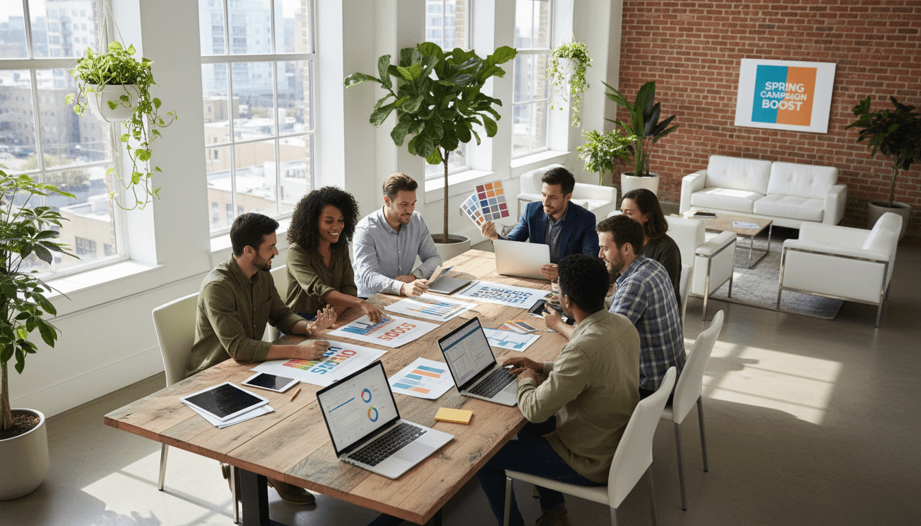 GRIT GROOVE team members working together on strategic marketing solutions